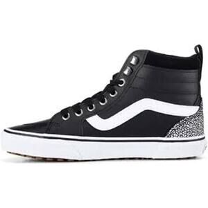 Vans Sk8-Hi Womens 7.5 Black White Leather High Top Sneakers
